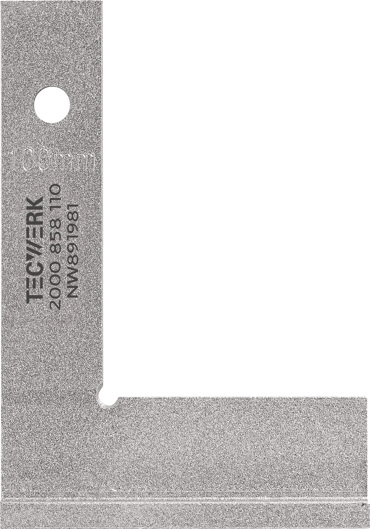 TECWERK Schlosserwinkel Schenkel-L 100x70 mm ohne Anschlag, verzinkt, präzise