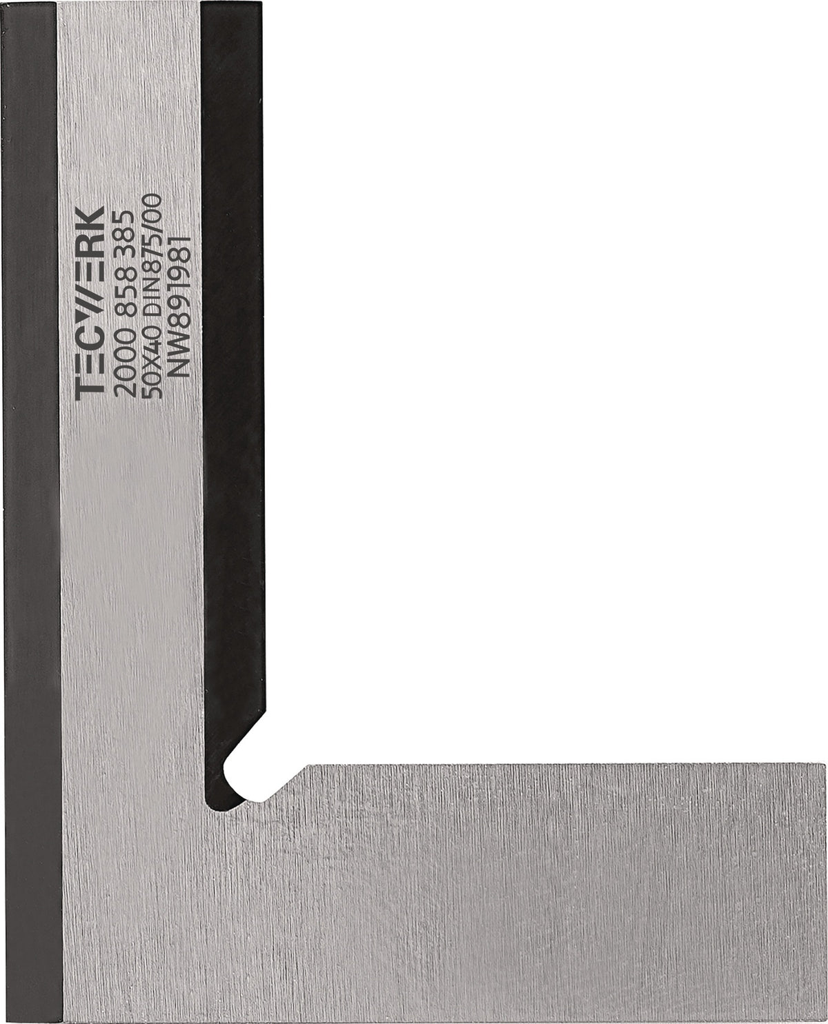 TECWERK Haarwinkel DIN 875/00 – Präzisionswinkel 50 x 40 mm mit Haarmesskanten