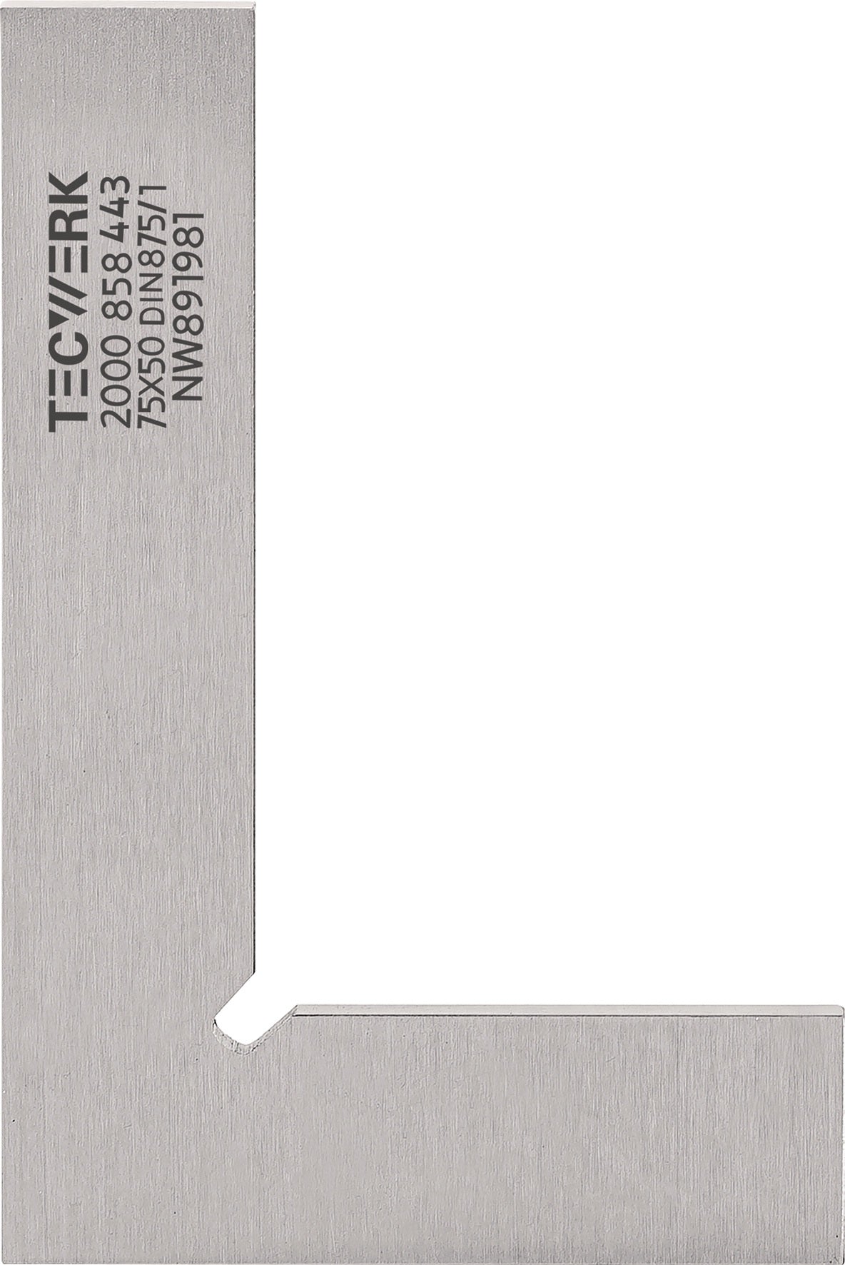TECWERK Winkel DIN 875/I – Präzisionswinkel 500 x 330 mm, ohne Anschlag, aus Stahl