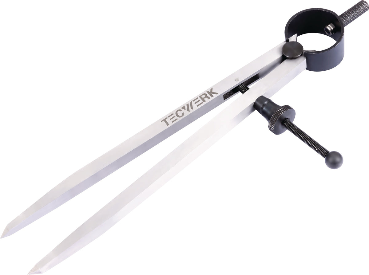 TECWERK Federzirkel 125 mm mit Schnellspannmutter – Präzisionsausführung