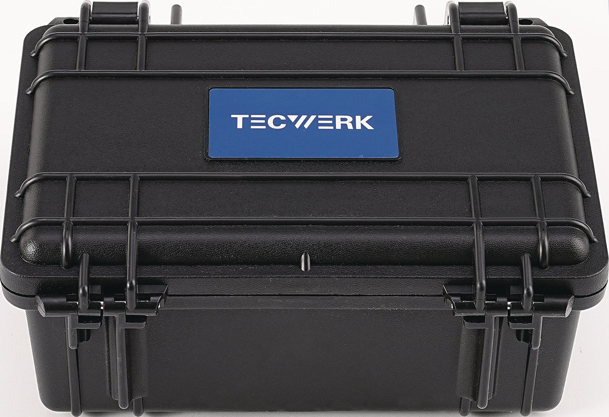 TECWERK Schutzkoffer B186xT123xH75mm – Luft- und wasserdichter Kunststoffkoffer mit Schaumeinlage