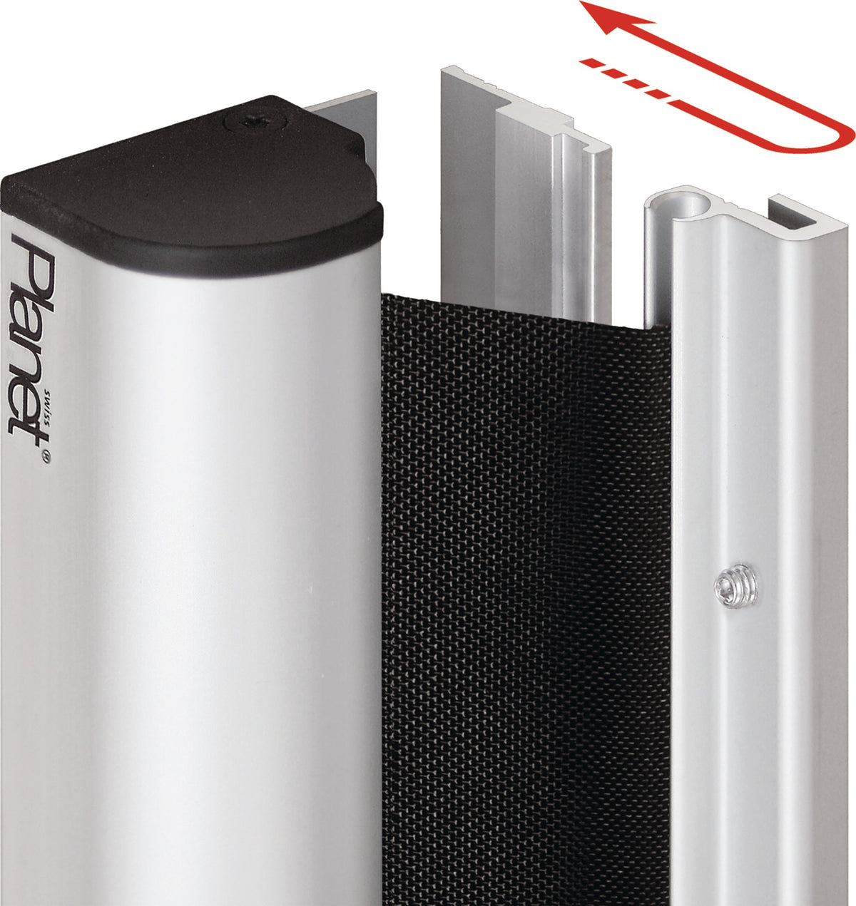 PLANET Fingerschutz Rollo FSR 6000 Quick & Outdoor 1925 mm silberfarben eloxiert