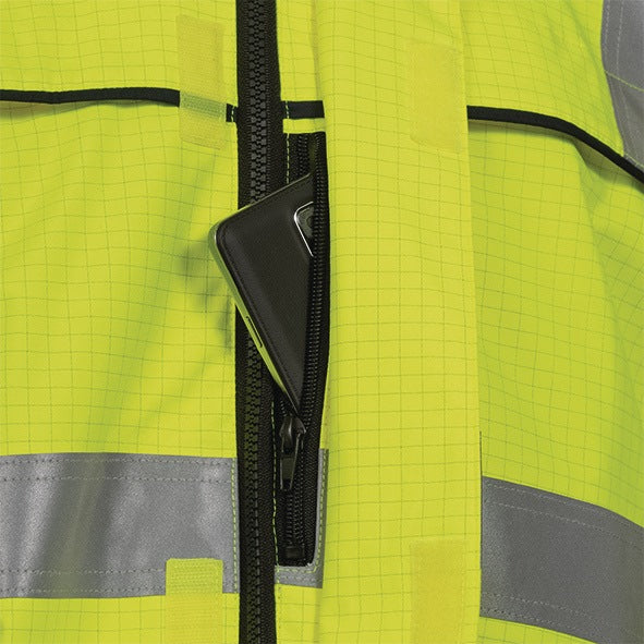 ELYSEE Multinorm-Parka Toivo gelb/marine Gr. M – EN ISO 20471 Kl. 3, wasserdicht & atmungsaktiv