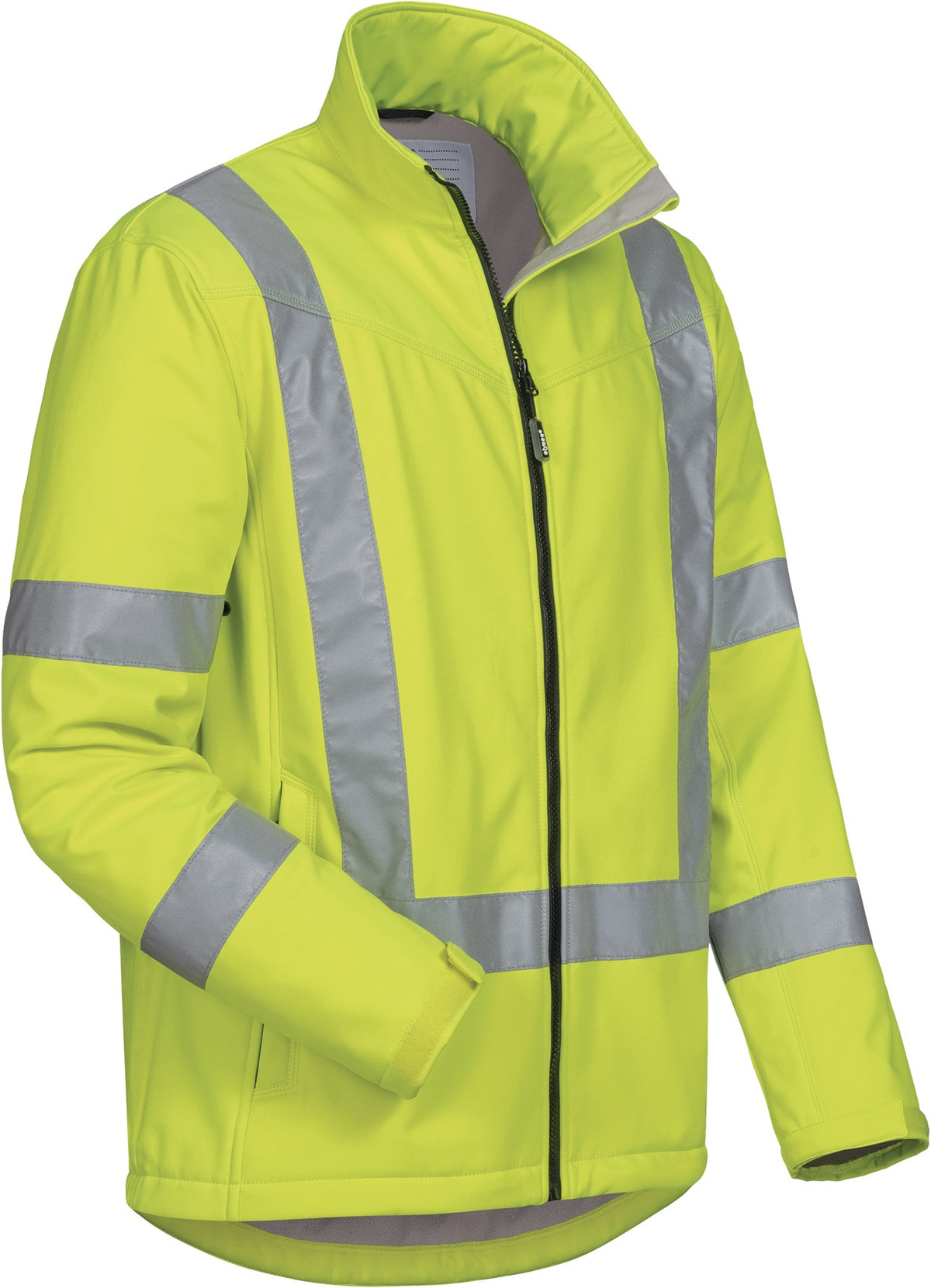 Warnschutz-Softshelljacke ELYSEE Gr. M gelb – EN ISO 20471 Kl. 3, wind- und wasserdicht