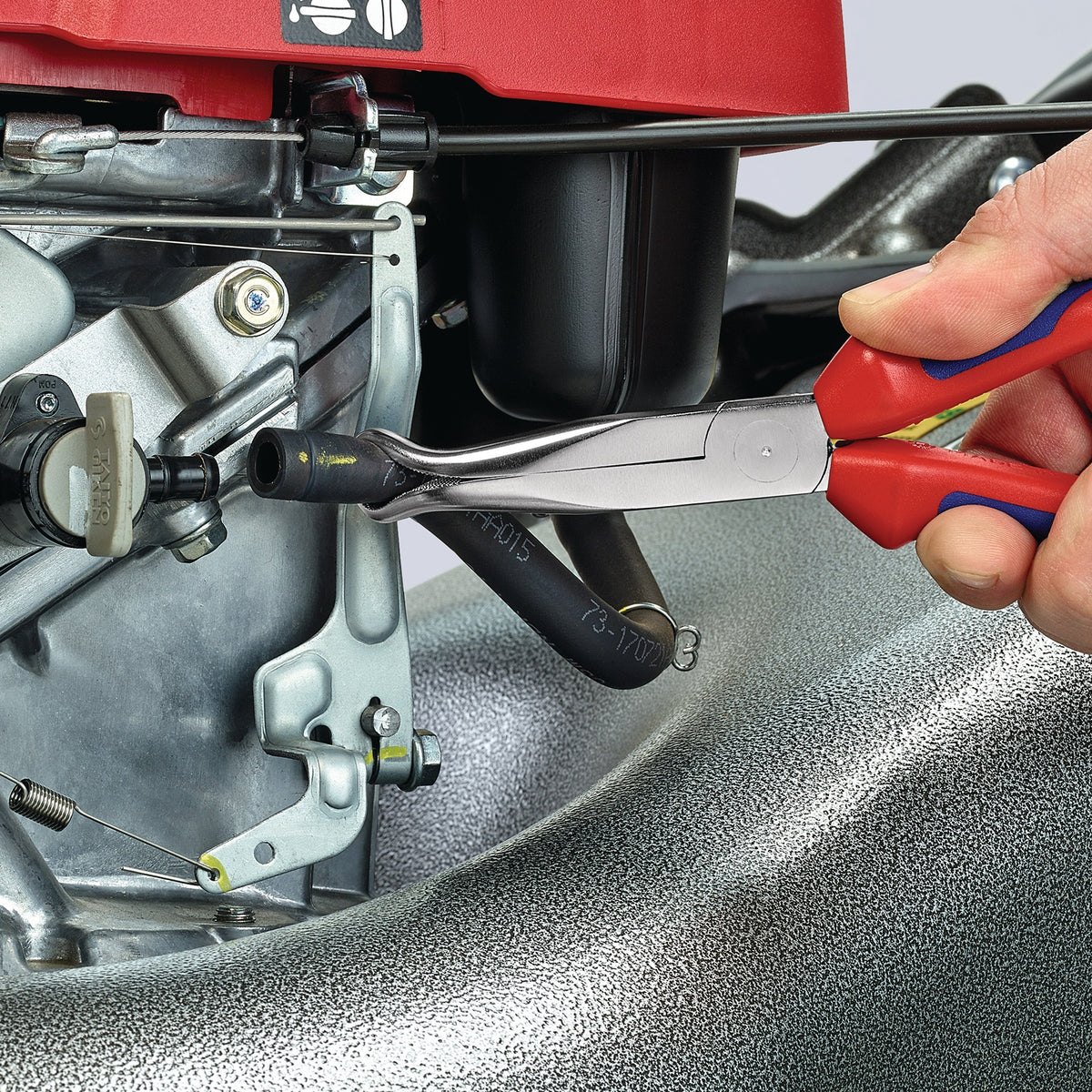 KNIPEX Mechanikerzange L.200mm Form 2 40° gewinkelt Comfort-Griff verchromt