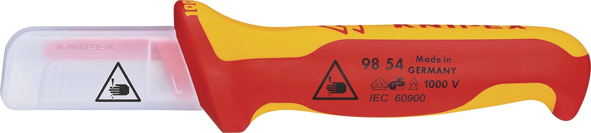 KNIPEX Kabelmesser 190 mm VDE-isoliert bis 1000 V mit Mehrkomponentengriff