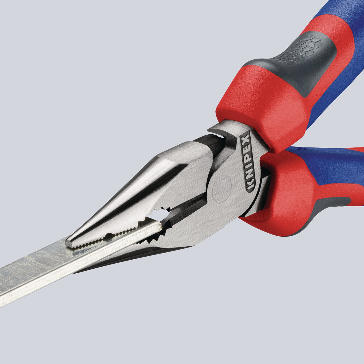 KNIPEX Spitzkombizange 145 mm Comfort-Griff – poliert, schwarz atramentiert, für Flach- und Rundmaterial