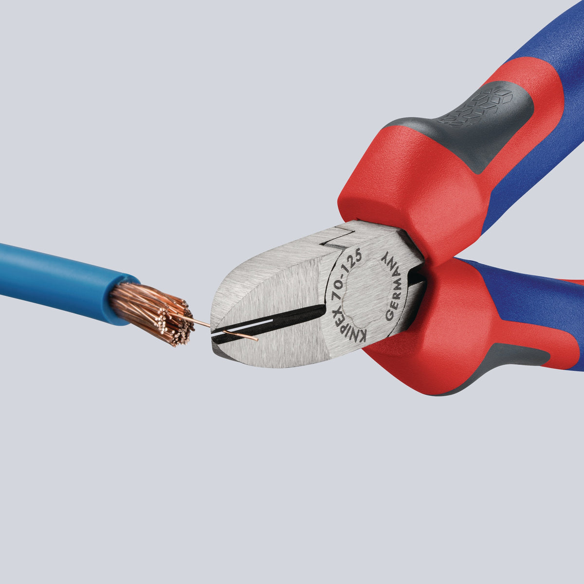 KNIPEX Seitenschneider 140 mm, polierter Kopf, Mehrkomponenten-Griffe, max. 1,8 mm