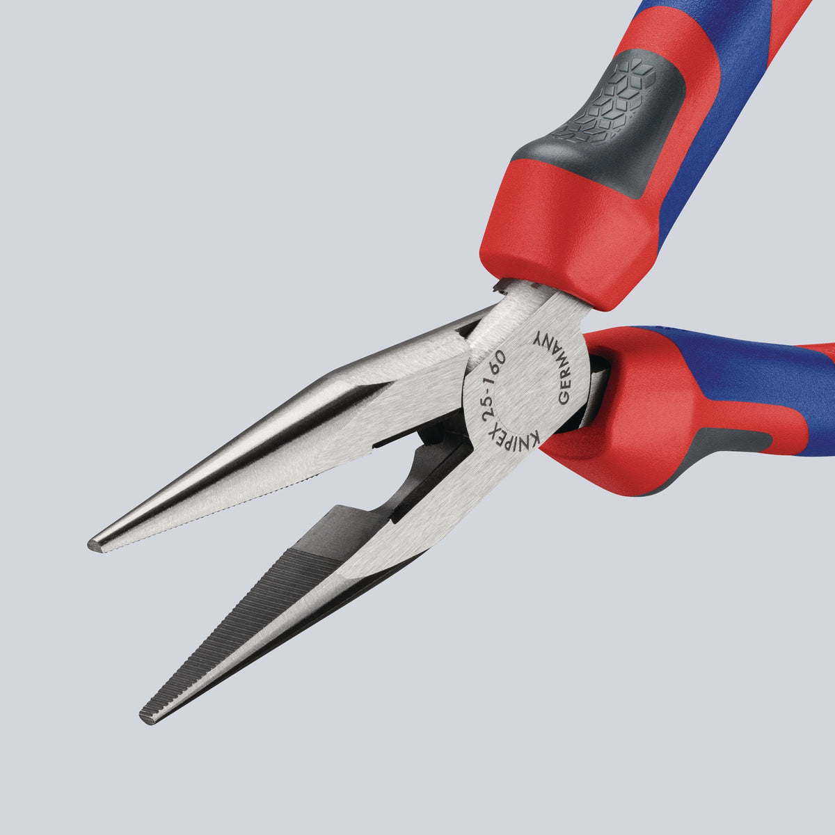 KNIPEX Flachrundzange 140 mm mit Schneide, Comfort-Griff, polierter Kopf