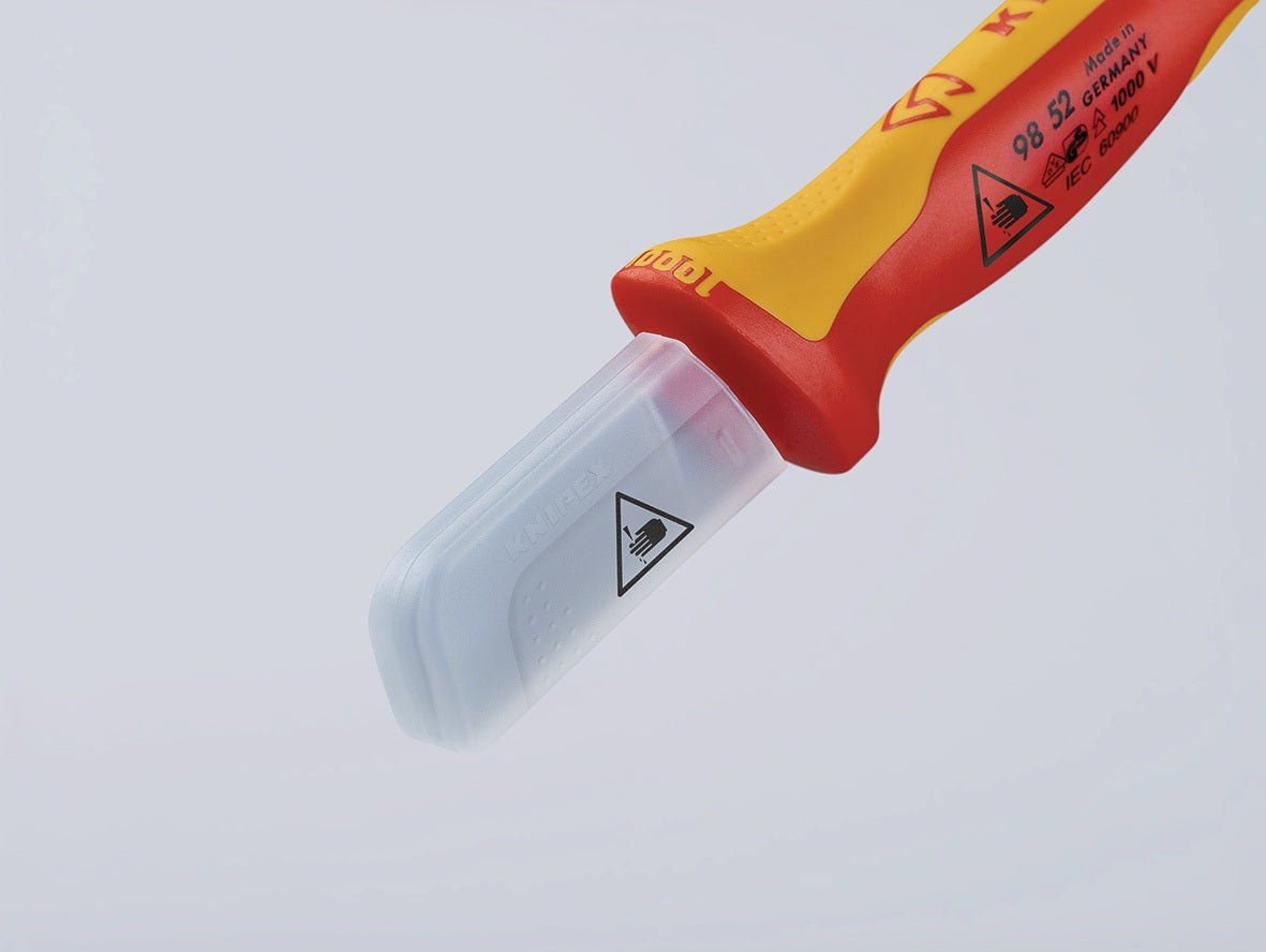 KNIPEX Kabelmesser 190 mm VDE-isoliert bis 1000 V mit Mehrkomponentengriff