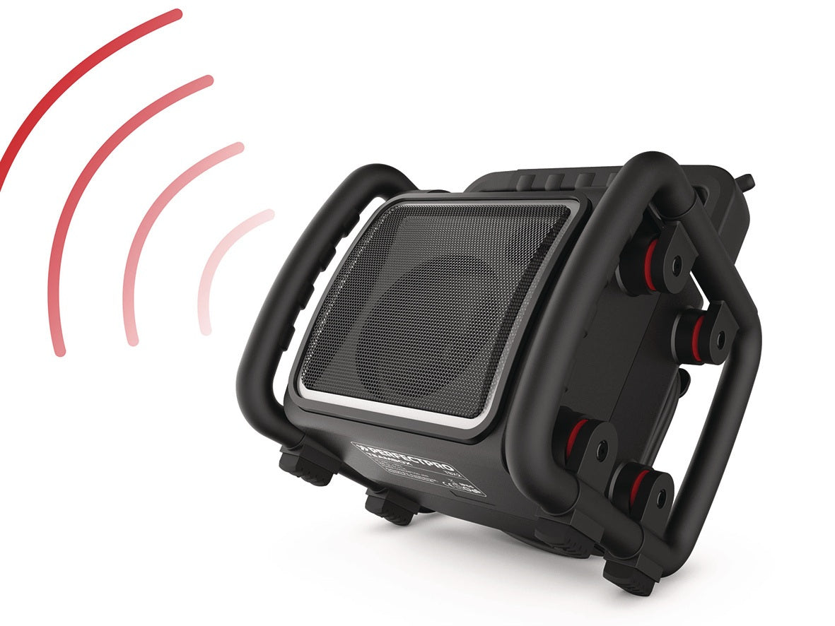 PERFECTPRO TEAMBOX Baustellenradio 11,1 V 230 V – DAB+, Bluetooth, IP65