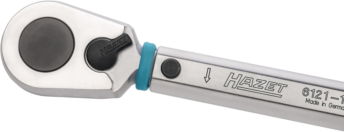 HAZET Drehmomentschlüssel 6111-1CT 3/8 Zoll 20-120 Nm mit Umschaltknarre und Kalibrierschein