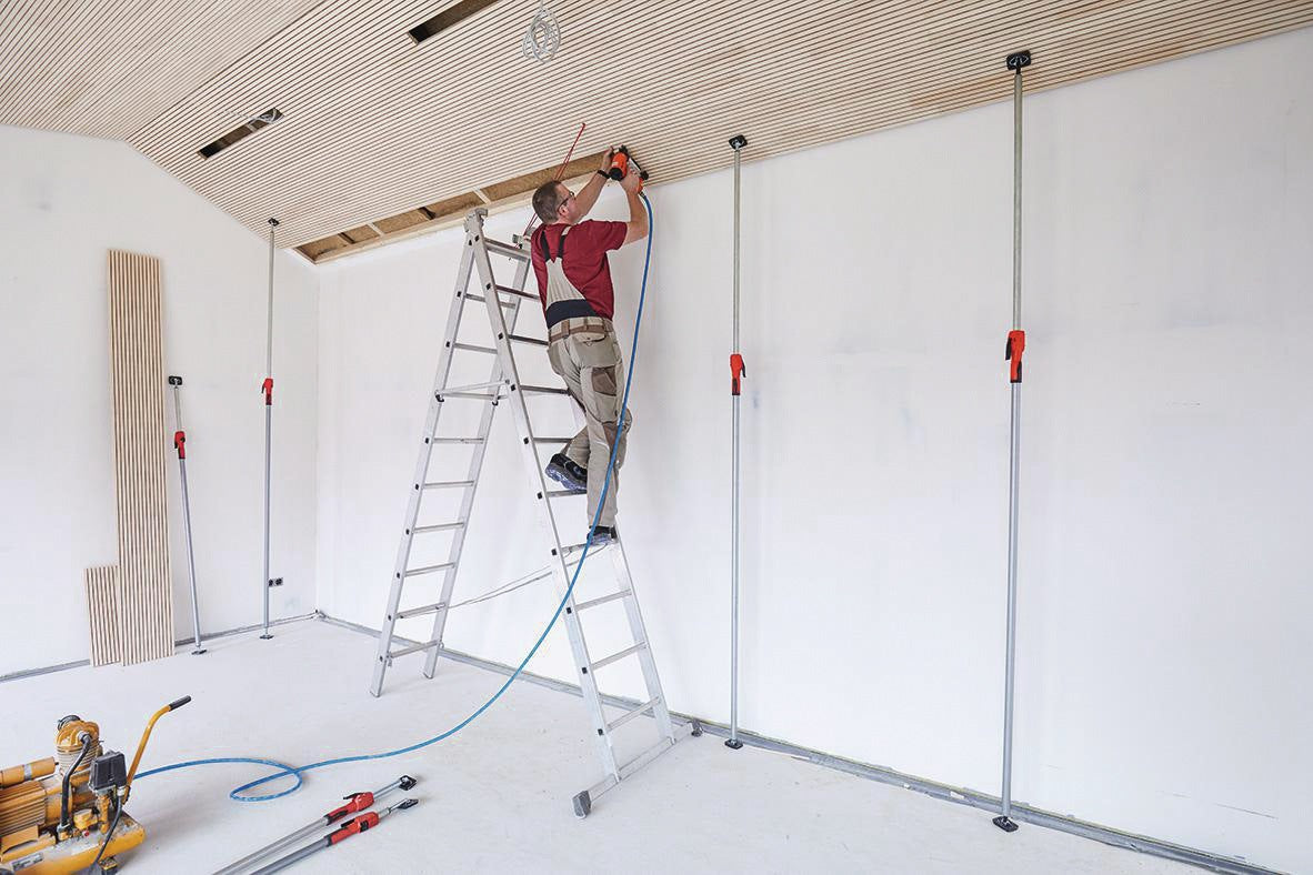 BESSEY Montagestütze STE250 – Teleskopstütze bis 160 kg, 1450–2500 mm, Einhandbedienung