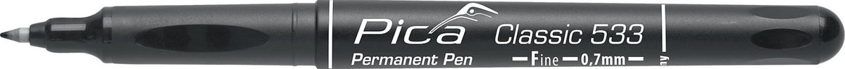 PICA Permanentmarker CLASSIC schwarz 0,7 mm Rundspitze – 10 Stück
