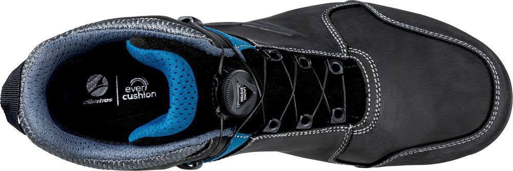 ALBATROS Sicherheitsstiefel TOFANE BLACK QL CTX MID S7S ESD – Gefettetes Vollrindleder, Weite 11