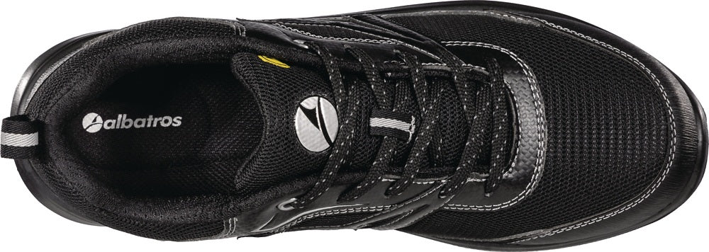 ALBATROS Sicherheitsschuh RIDER BLACK LOW S1P ESD SRC – Carbon-Mikrofaser, Fiberglaskappe, metallfrei