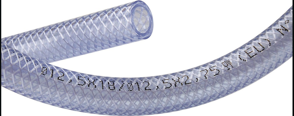 TRICOFLEX PVC-Schlauch TCF 10 mm x 15 mm, 50 m Rolle, transparent, lebensmittelecht