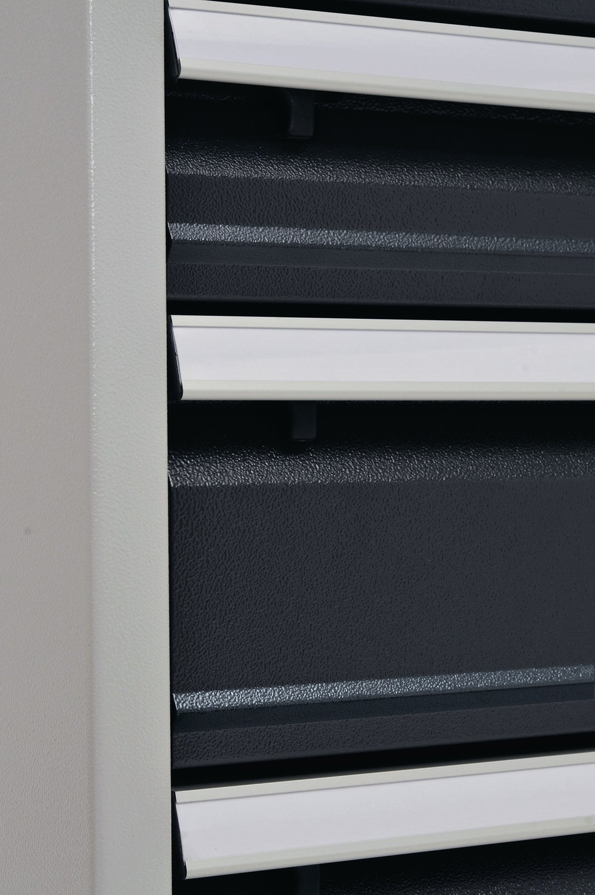 BEDRUNKA+HIRTH Schubladenschrank 6 Schubladen Vollauszug 1019x705x736 mm lichtgrau/signalblau