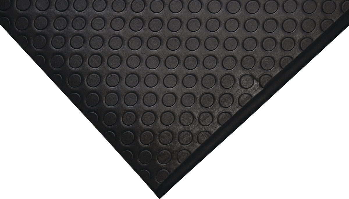 COBA Arbeitsplatzbodenbelag 900x600x9,5 mm schwarz – Ergonomische Schaumstoffmatte mit Noppenprofil