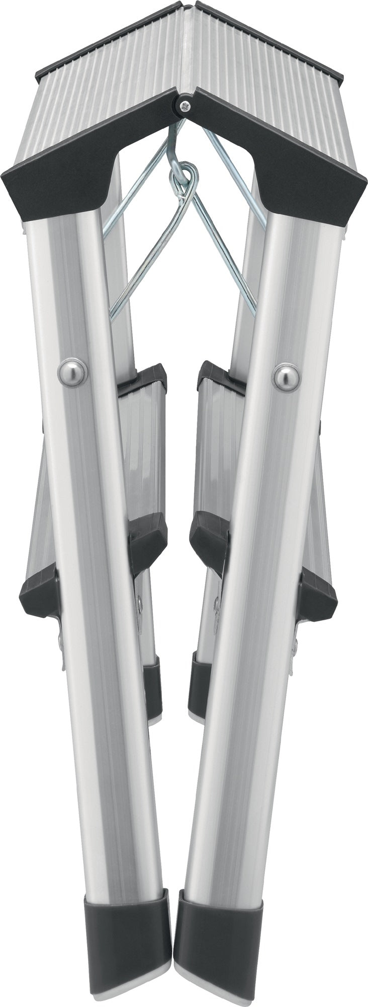 HAILO Klapptritt D60 Aluminium mit Anti-Rutsch-Riffelung, 2 Stufen, Plattformhöhe 400 mm