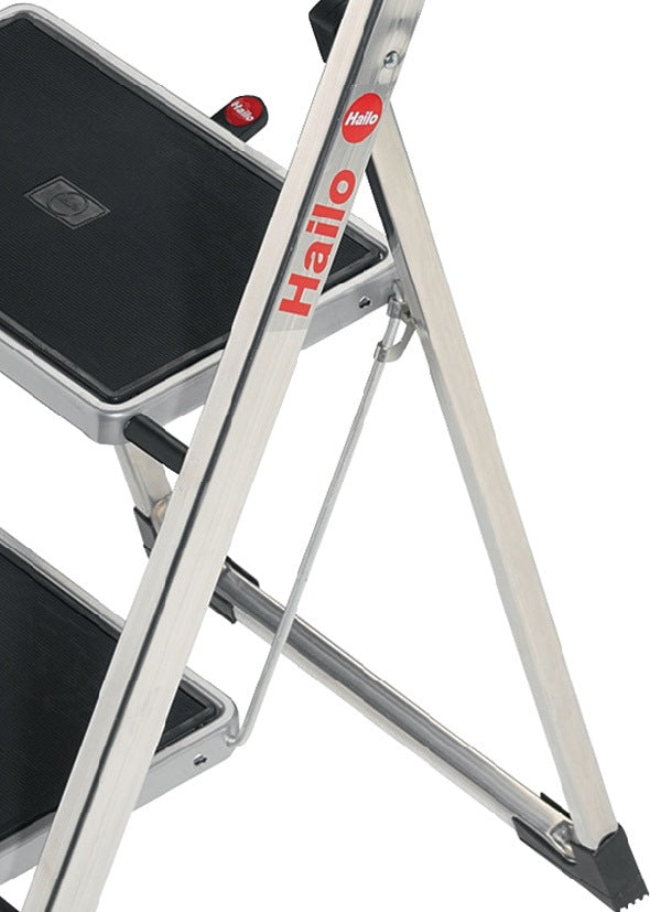 HAILO Klapptritt K70 mit 2 Stufen und Plattform, Aluminium, Stahl-Stufen, 150 kg