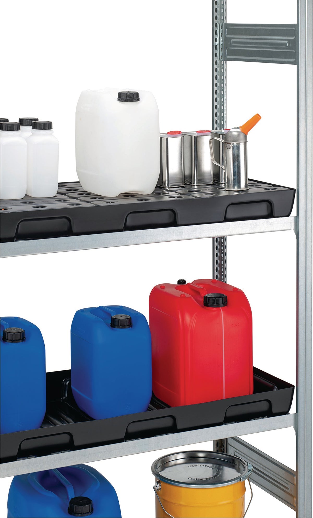 CEMO Regalwanne 21 l PE – Auffangwanne für Kleingebinde, 976 x 395 x 95 mm, DIBt-Zulassung