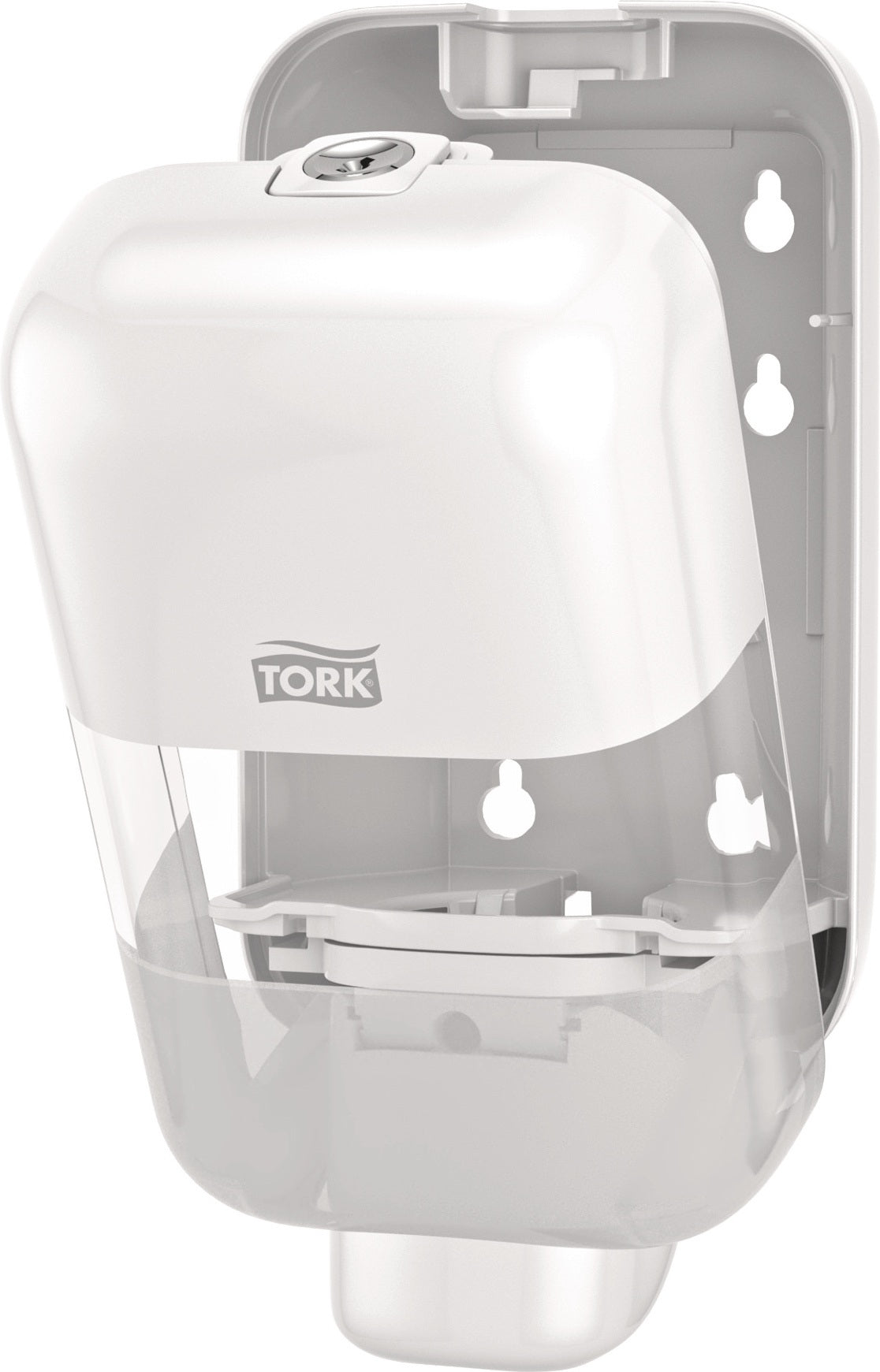 TORK Seifenspender 525 ml – Weißer Wandspender für Seife und Händedesinfektion