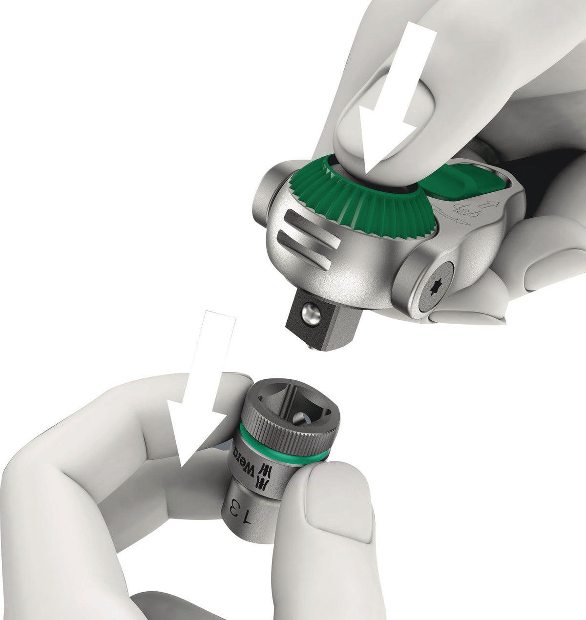 Wera Steckschlüsselsatz 8100 SA/SC 2 Zyklop 43-teilig 1/4 + 1/2 Zoll SW 4-24 mm
