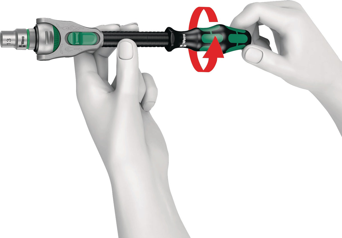 WERA Steckschlüsselsatz 8100 SA 6, 28-teilig, 1/4 Zoll, SW 5-13 mm, 72 Zähne