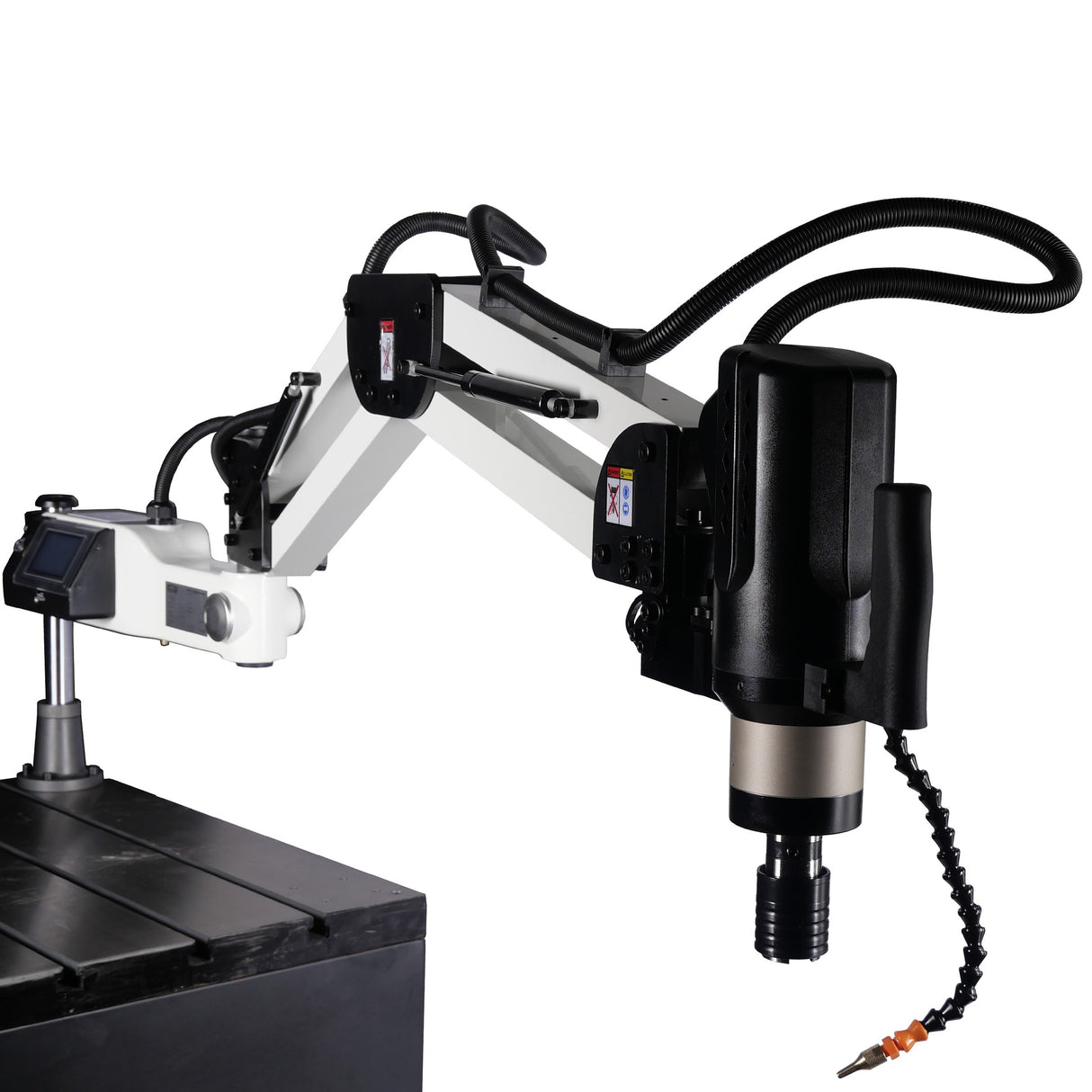 Cowley Elektrische Gewindeschneidmaschine mit ausziehbarem Arm – M6-M36, 1700 mm Arbeitsradius, HD-Touchscreen & Servomotor - TME36T