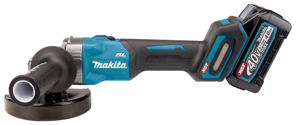 Makita Akku-Winkelschleifer – 40V max., inkl. MAKPAC, Ladegerät & 2x 4,0 Ah Akkus - GA008GM201