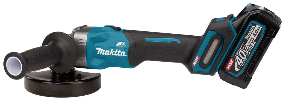 Makita Akku-Winkelschleifer – 40V max., inkl. MAKPAC, Ladegerät & 2x 4,0 Ah Akkus - GA008GM201