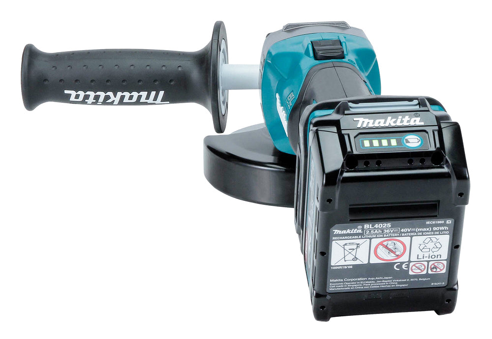 Makita Akku-Winkelschleifer – 40V max., inkl. MAKPAC, Ladegerät & 2x 4,0 Ah Akkus - GA008GM201