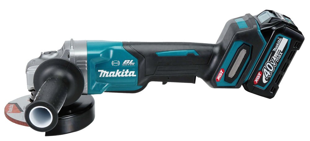 Makita Akku-Winkelschleifer – 40V max., inkl. MAKPAC, Ladegerät & 2x 4,0 Ah Akkus - GA013GM201