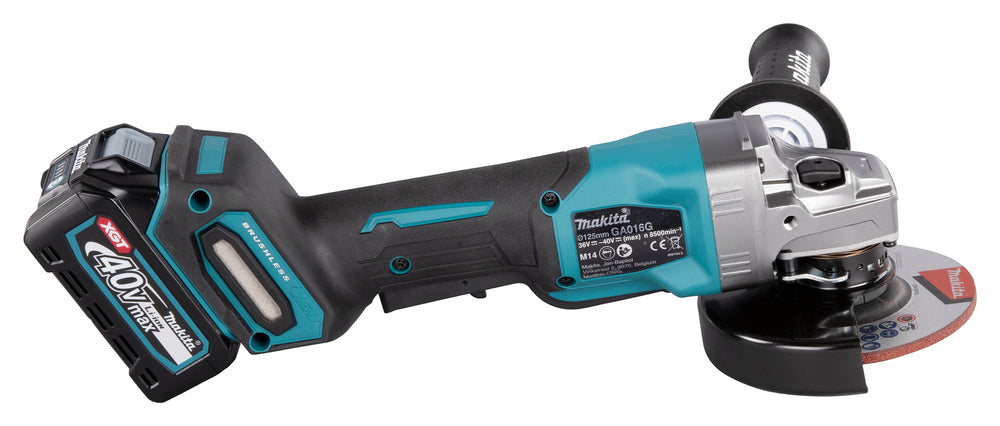 Makita Akku-Winkelschleifer – 40V max., inkl. MAKPAC, Ladegerät & 2x 4,0 Ah Akku - GA016GM201