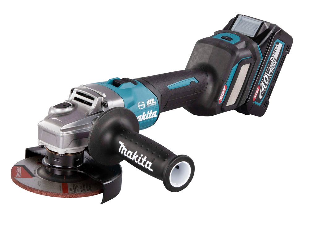 Makita Akku-Winkelschleifer – 40V max., inkl. Ladegerät & 2x Akku BL4040 4,0 Ah - GA023GM201