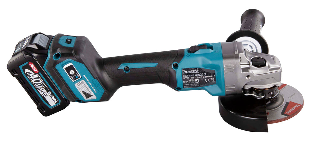 Makita Akku-Winkelschleifer – 40V max., inkl. Ladegerät & 2x Akku BL4040 4,0 Ah - GA023GM201