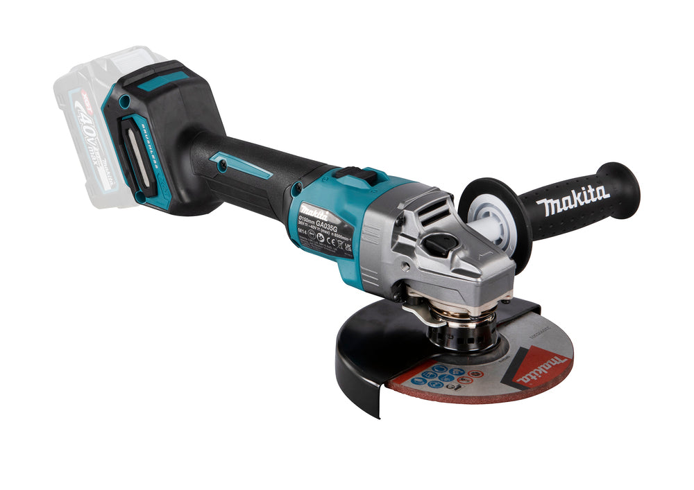 Makita Akku-Winkelschleifer – 40V max., mit Schiebeschalter, AFT & XPT - GA035GZ
