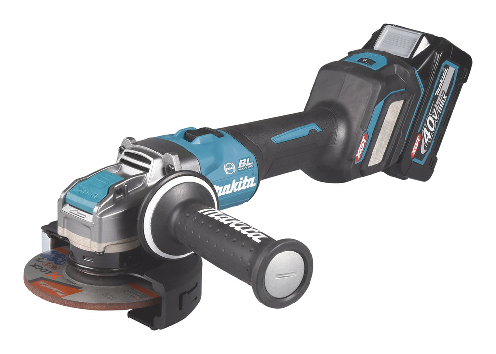 Makita Akku-Winkelschleifer – 40V max., 125 mm Scheiben, mit X-LOCK, AFT & AWS - GA041GM201