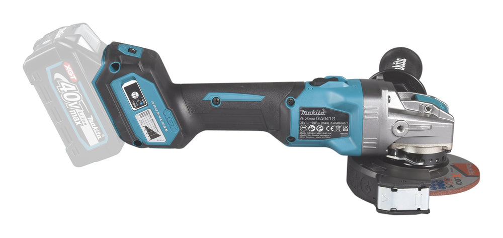 Makita Akku-Winkelschleifer – 40V max., 125 mm Scheiben, mit X-LOCK, AFT & AWS - GA041GZ
