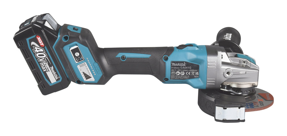 Makita Akku-Winkelschleifer – 40V max., 125 mm Scheiben, mit X-LOCK, AFT & AWS - GA041GM201