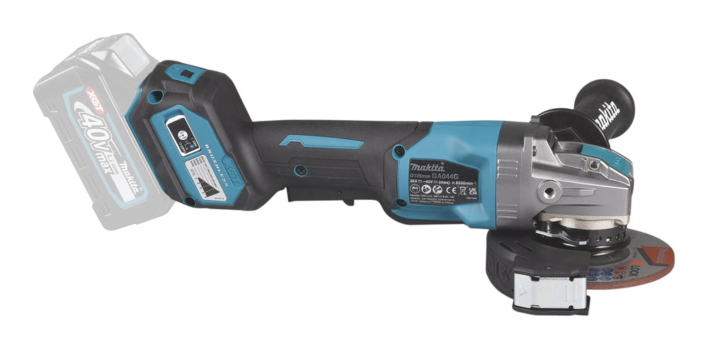 Makita Akku-Winkelschleifer – 40V max., 125 mm Scheiben, mit X-LOCK, AFT & AWS - GA044GZ
