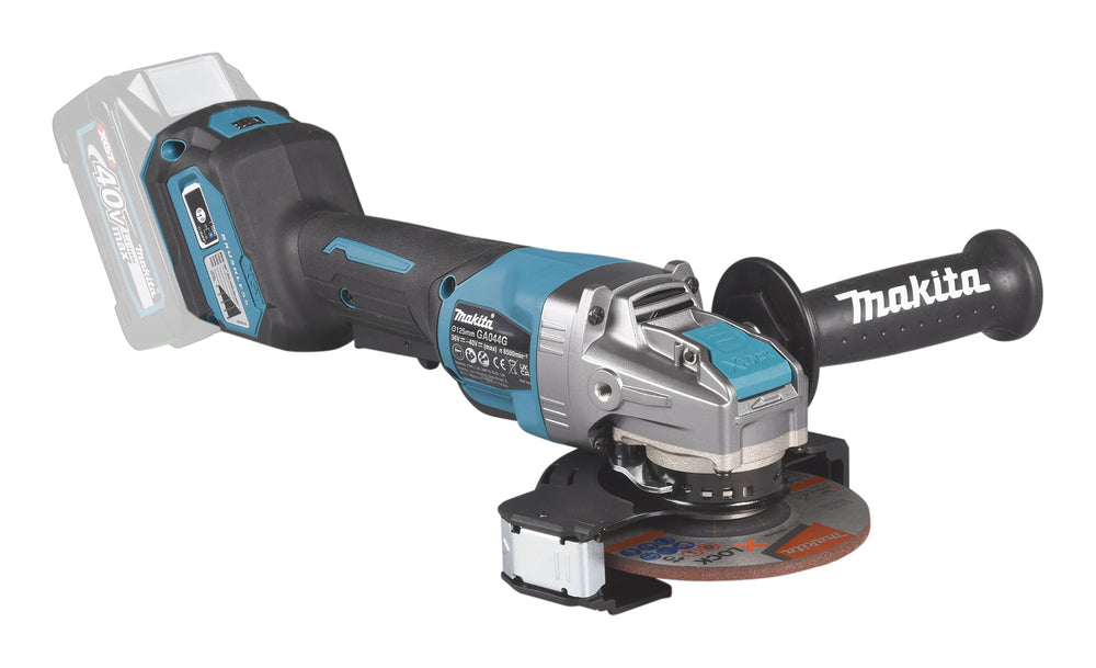 Makita Akku-Winkelschleifer – 40V max., 125 mm Scheiben, mit X-LOCK, AFT & AWS - GA044GZ