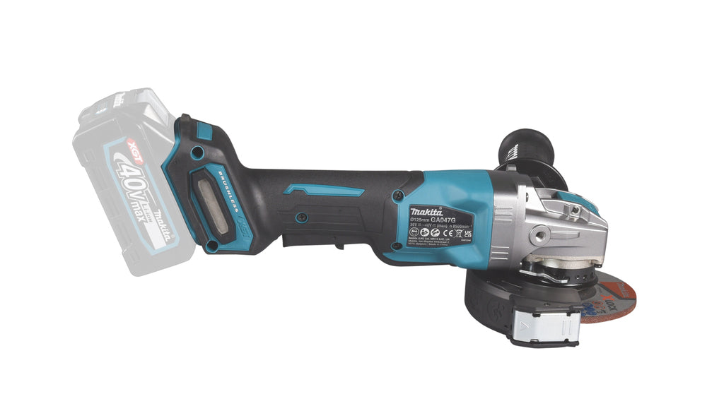 Makita Akku-Winkelschleifer – 40V max., 125 mm Scheiben, mit AFT, X-LOCK & Motorbremse - GA047GZ