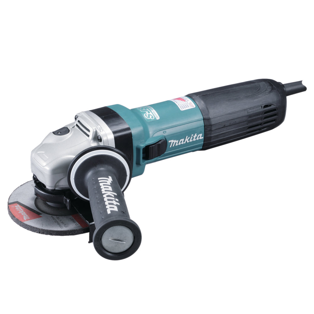 Makita Winkelschleifer – 1.400 W, 125 mm Scheiben, mit SJS II, AVT & variabler Drehzahl - GA5041C01