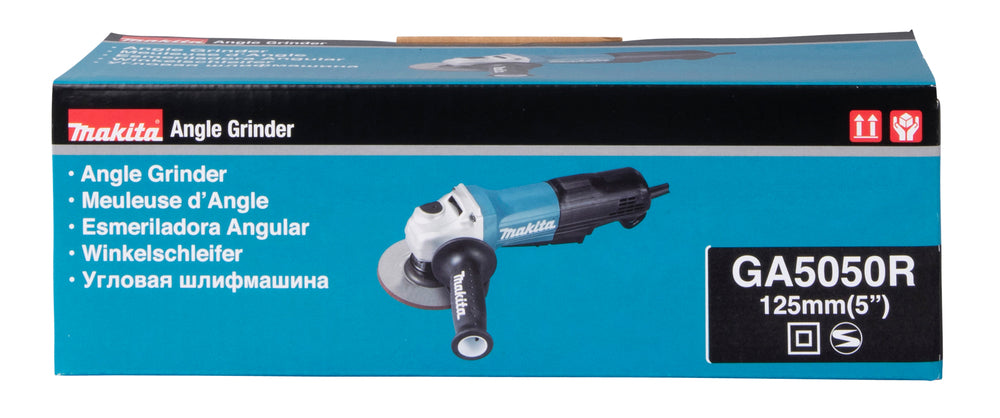 Makita Winkelschleifer – 1.300 W, 125 mm Scheiben, mit Paddelschalter & Anti-Restart - GA5050R