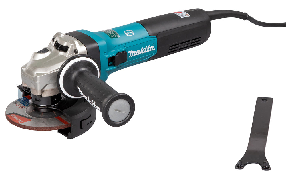 Makita Winkelschleifer – 1.900 W, 125 mm Scheiben, mit SJS II, AFT & Motorbremse - GA5091X01