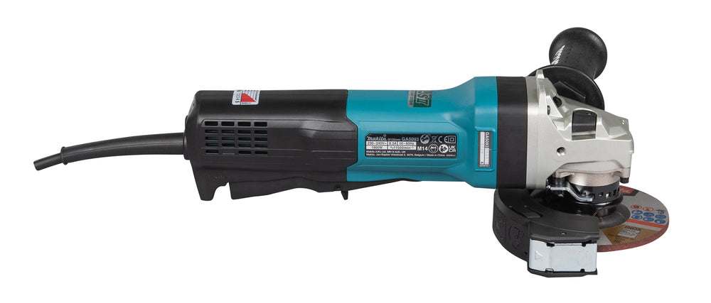 Makita Winkelschleifer – 1.900 W, 125 mm Scheiben, mit SJS II, AFT & Motorbremse - GA5093X01