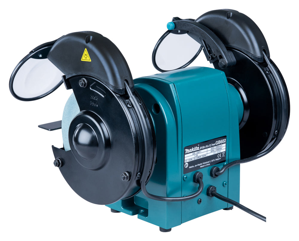 Makita Doppelschleifbock – 250 W, 150 mm Scheiben, leise & vibrationsarm - GB602