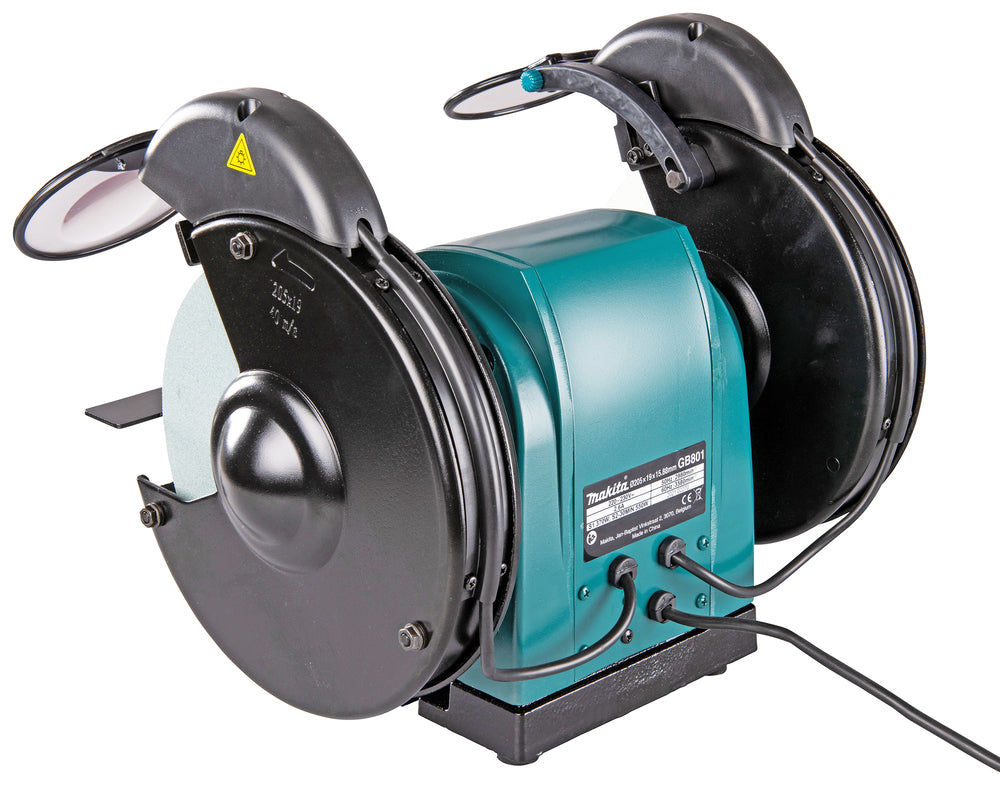 Makita Doppelschleifbock – 550 W, 205 mm Scheiben, leise & vibrationsarm - GB801